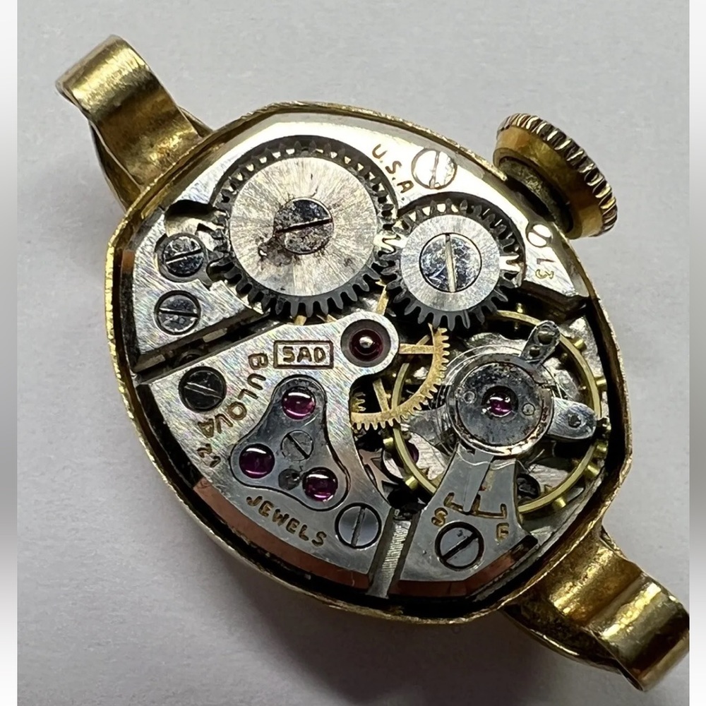 Vintage Solid 14K Gold Case Bulova Cocktail Manual-Wind Ladies Watch! Runs!! - Picture 10 of 14